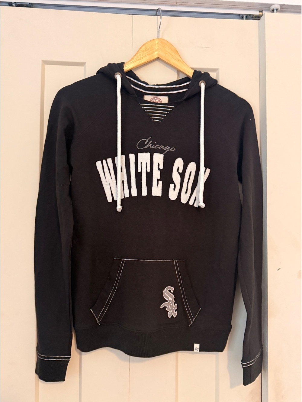 NEW Chicago White Sox 47 brand upperdeck pullover black hoodie sweatershirt s